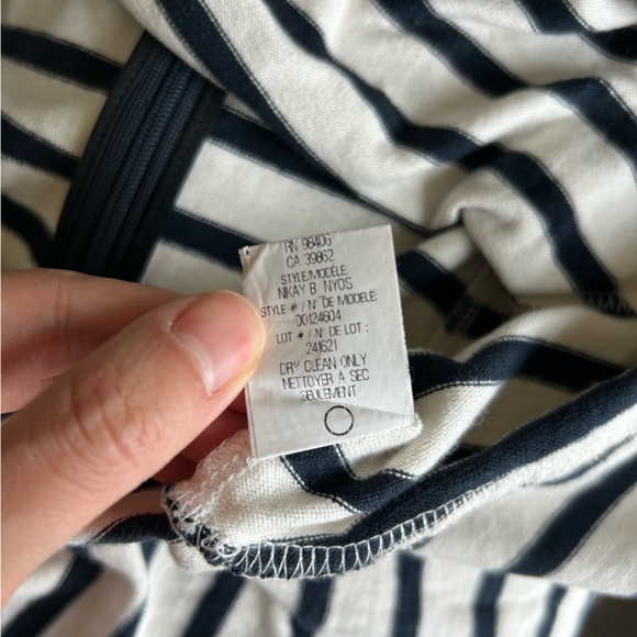 Theory black and white stripe dress - Picture 6 of 6